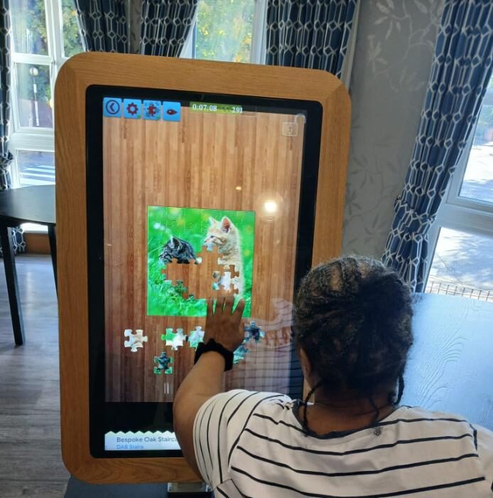 Resident playing a game